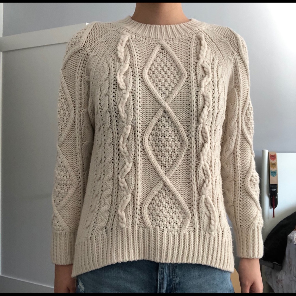 Cream knit sweater
